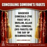 Concealing someone faults